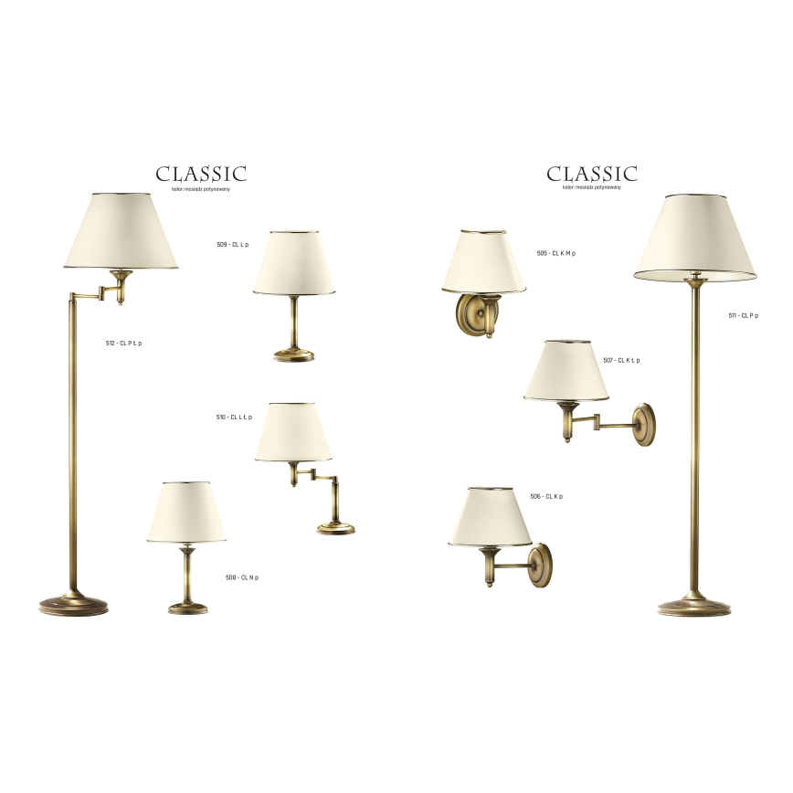 Jupiter 506 - CL K p - Wandlamp CLASSIC E27/60W/230V