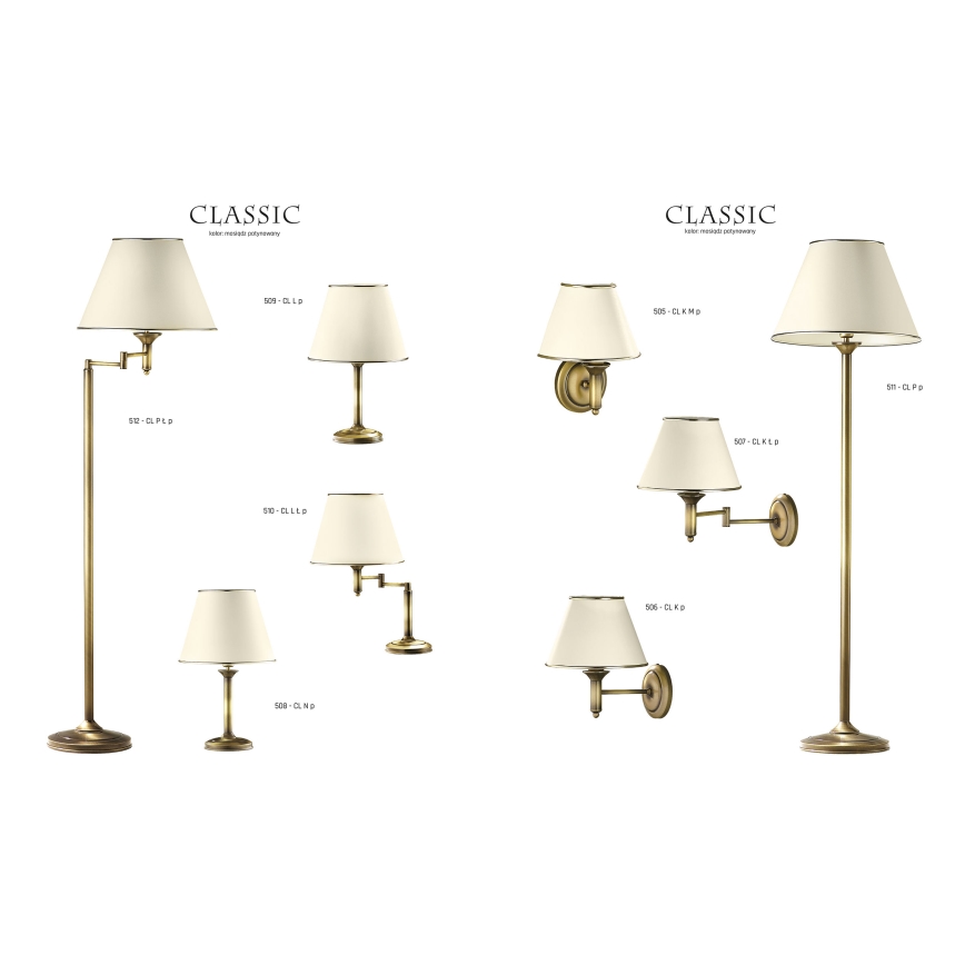 Jupiter 509 CL L p - Tafellamp CLASSIC E27/60W/230V