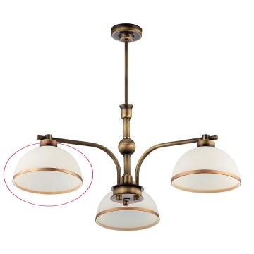 Jupiter - Reserve glas voor kroonluchter MONTANA E27 wit/brons