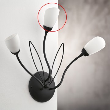 Jupiter - Universeel vervangingsglas GLORIOSA voor G9, Ø 6,5 cm, wit