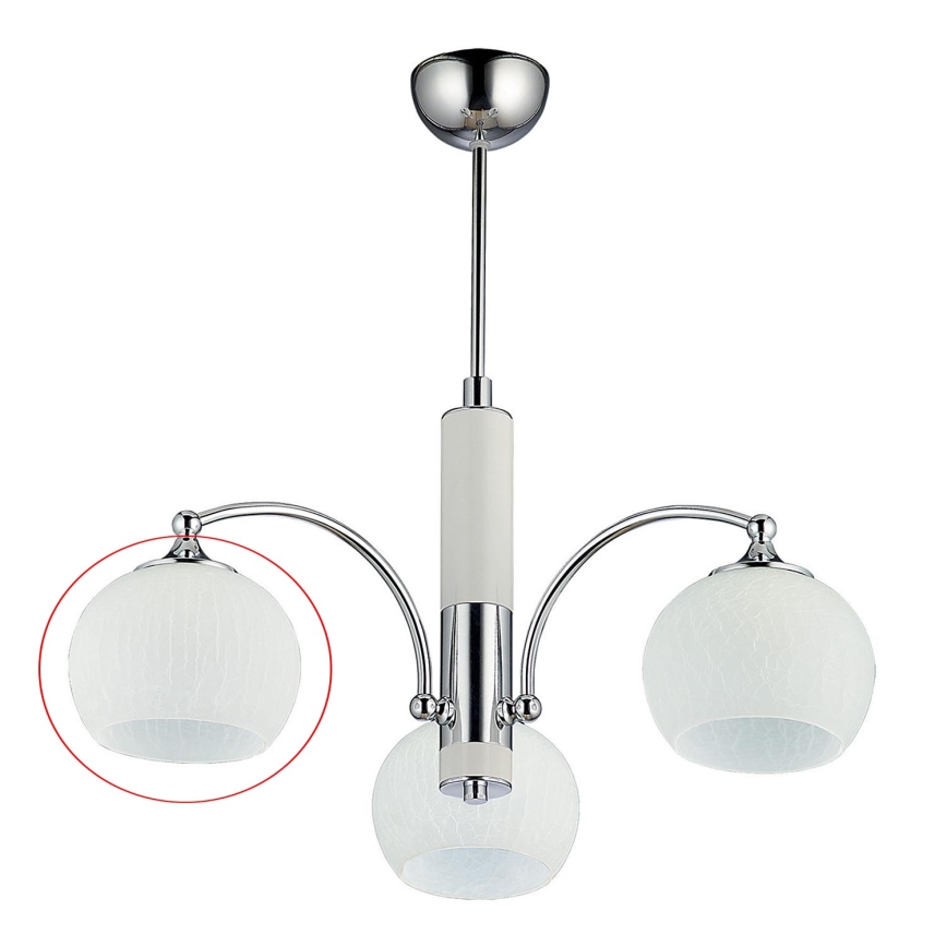 Jupiter - Universeel vervangingsglas LARGO E27 diameter 15 cm wit