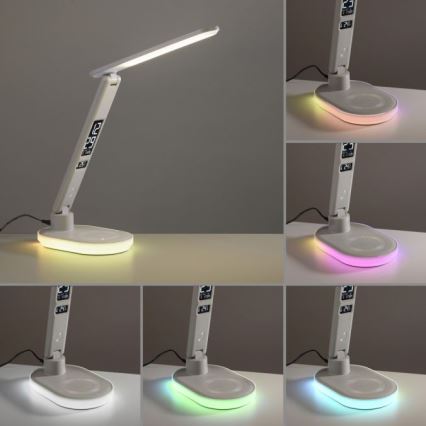 JUST LIGHT. 11018-16 - LED RGBW Dimbare touch tafellamp met draadloos opladen TINA LED/4W/230V wit