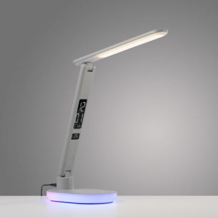 JUST LIGHT. 11018-16 - LED RGBW Dimbare touch tafellamp met draadloos opladen TINA LED/4W/230V wit