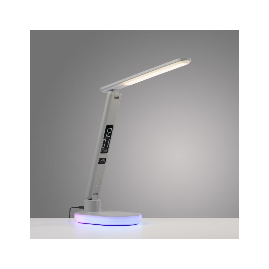 JUST LIGHT. 11018-16 - LED RGBW Dimbare touch tafellamp met draadloos opladen TINA LED/4W/230V wit
