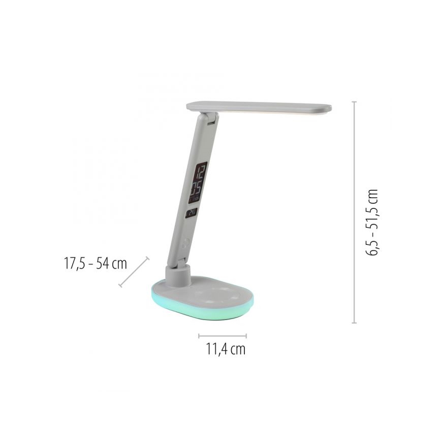 JUST LIGHT. 11018-16 - LED RGBW Dimbare touch tafellamp met draadloos opladen TINA LED/4W/230V wit