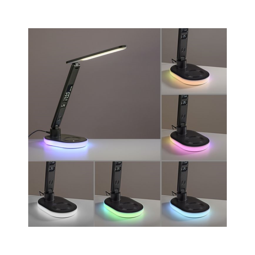 JUST LIGHT. 11018-18 - LED RGBW LED Dimbare touch tafellamp met draadloos opladen TINA LED/4W/230V