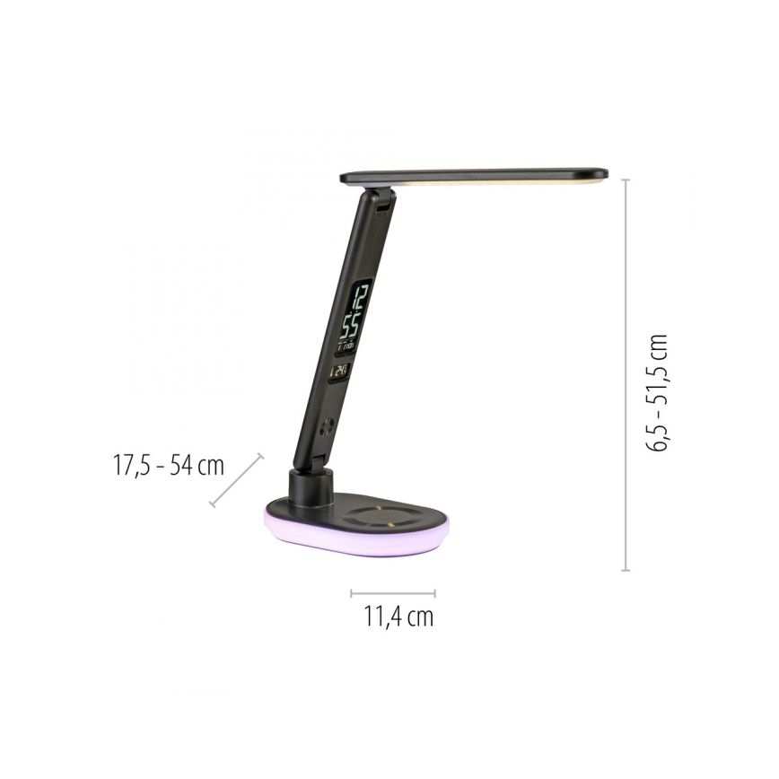 JUST LIGHT. 11018-18 - LED RGBW LED Dimbare touch tafellamp met draadloos opladen TINA LED/4W/230V