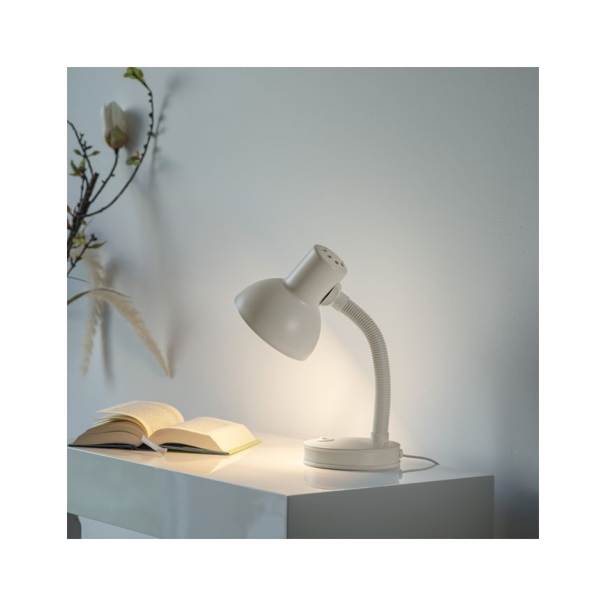 JUST LIGHT. 11080-16 - Flexibele bureaulamp FLEXI 1xE27/25W/230V wit