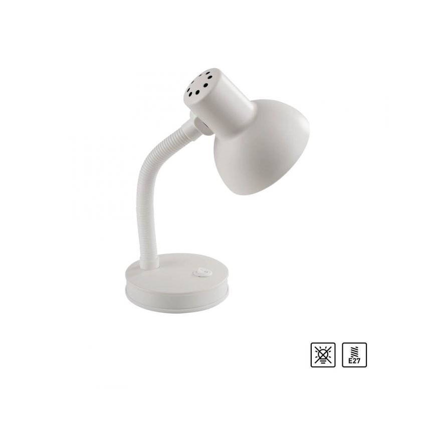 JUST LIGHT. 11080-16 - Flexibele bureaulamp FLEXI 1xE27/25W/230V wit