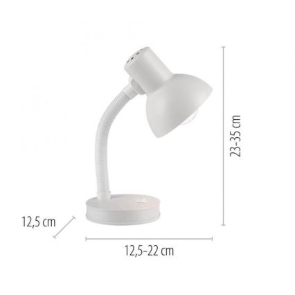 JUST LIGHT. 11080-16 - Flexibele bureaulamp FLEXI 1xE27/25W/230V wit