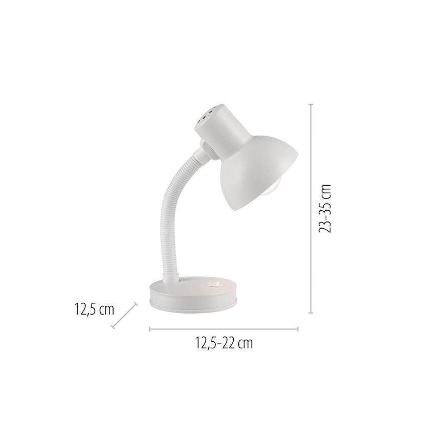 JUST LIGHT. 11080-16 - Flexibele bureaulamp FLEXI 1xE27/25W/230V wit