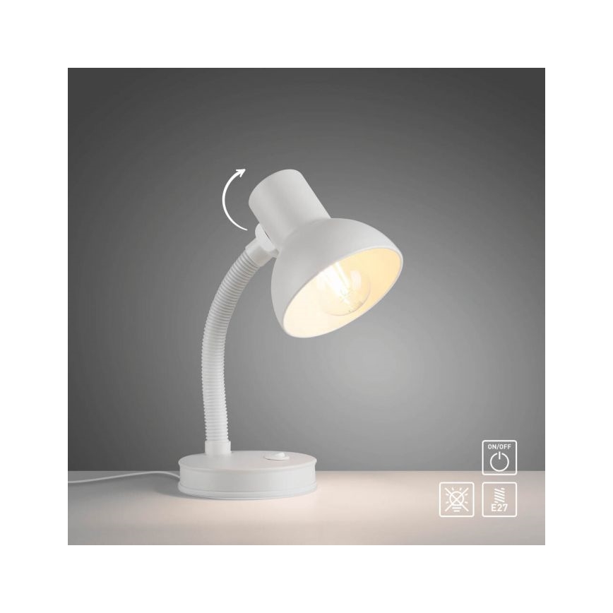 JUST LIGHT. 11080-16 - Flexibele tafellamp FLEXI 1xE27/25W/230V wit