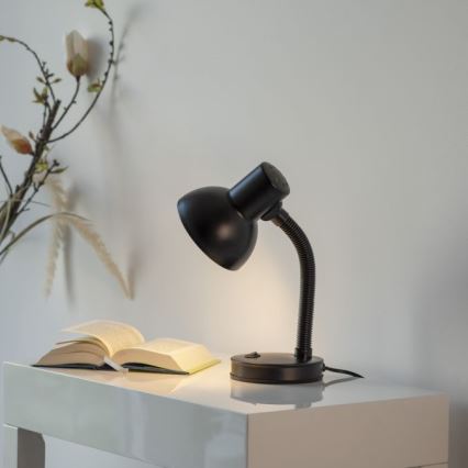 JUST LIGHT. 11080-18 - Flexibele tafellamp FLEXI 1xE27/25W/230V zwart