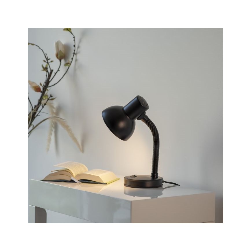 JUST LIGHT. 11080-18 - Flexibele tafellamp FLEXI 1xE27/25W/230V zwart