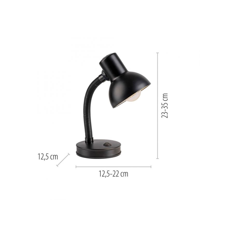 JUST LIGHT. 11080-18 - Flexibele tafellamp FLEXI 1xE27/25W/230V zwart