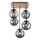 JUST LIGHT. 11395-79 - Hanglamp met vaste pendel WIDOW 5xE14/25W/230V eiken