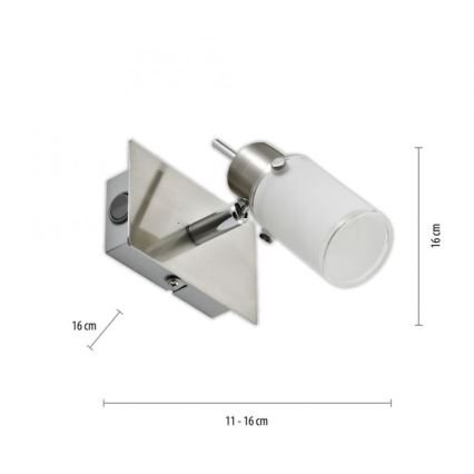 JUST LIGHT. 11931-55 - LED Wandspot MAX 1xGU10/4W/230V mat chroom