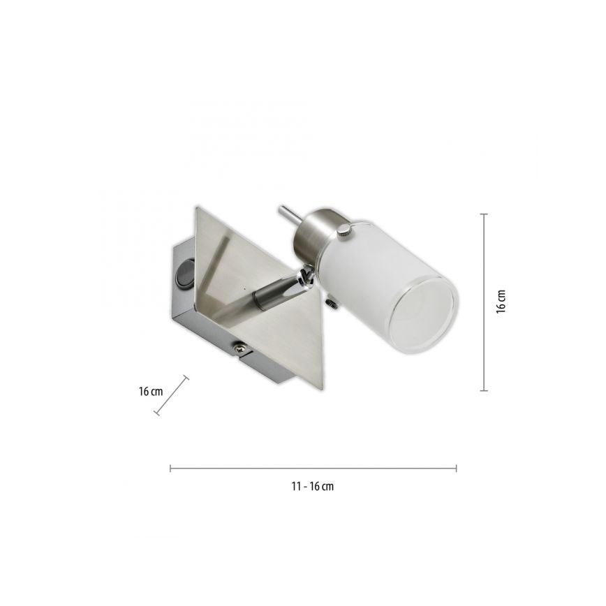 JUST LIGHT. 11931-55 - LED Wandspot MAX 1xGU10/4W/230V mat chroom