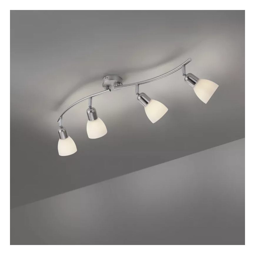 JUST LIGHT. 11954-55 - Plafondspot KARO 4xE14/40W/230V mat chroom