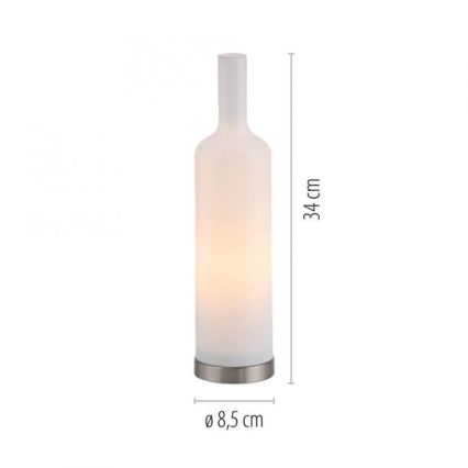 JUST LIGHT. 14006-16 - Tafellamp BOTTLE 1xE14/25W/230V wit