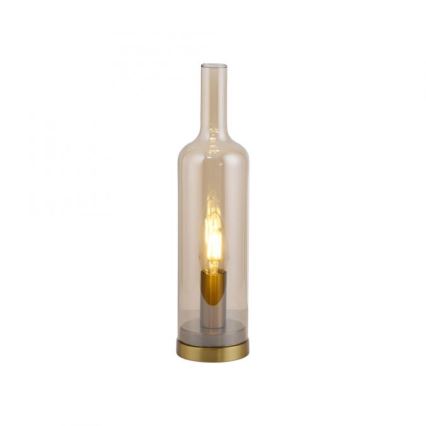 JUST LIGHT. 14006-27 - Tafellamp BOTTLE 1xE14/25W/230V beige/rookkleurig