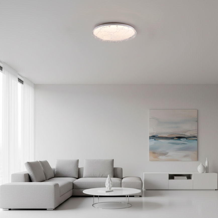 JUST LIGHT. 14008-16 - Dimbare LED-plafondlamp ART PLAFO LED/20W/230V 2700-6500K Ø 38 cm wit + afstandsbediening