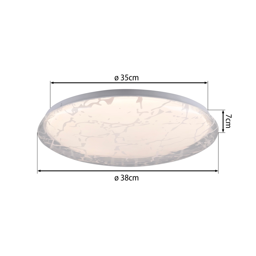 JUST LIGHT. 14008-16 - Dimbare LED-plafondlamp ART PLAFO LED/20W/230V 2700-6500K Ø 38 cm wit + afstandsbediening