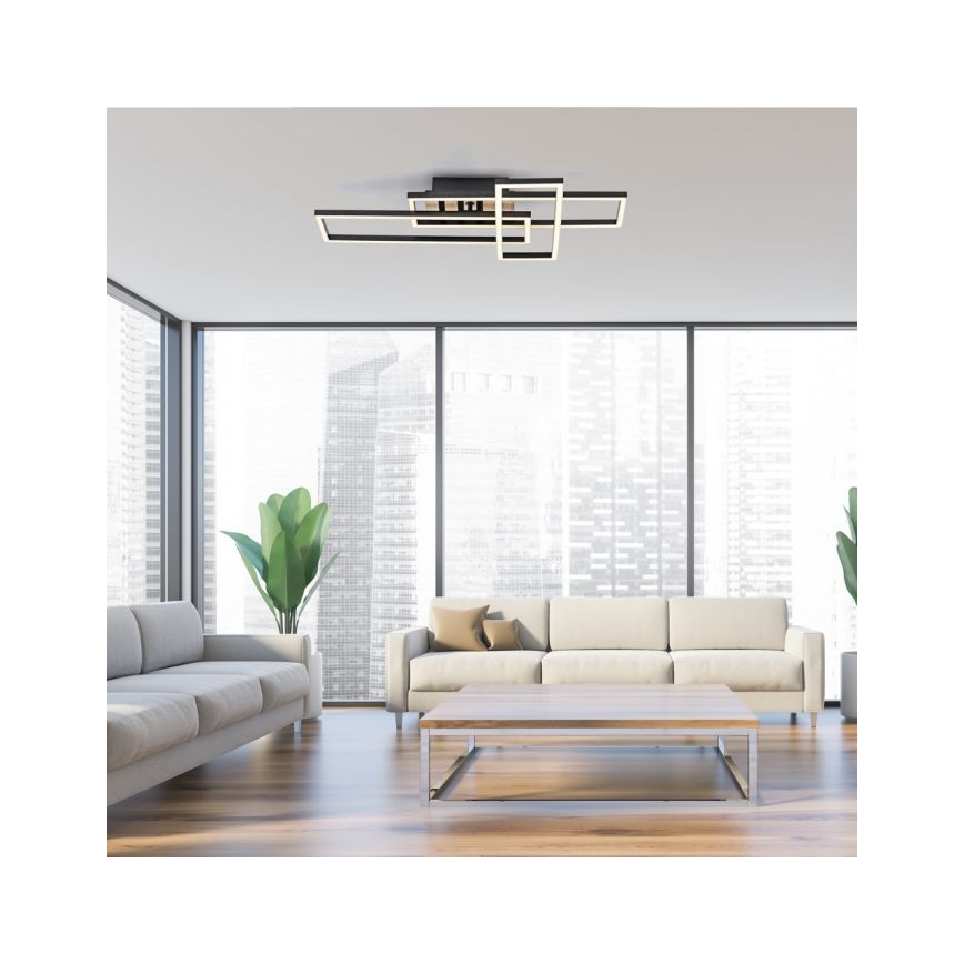 JUST LIGHT. 14051-79 - LED-plafondlamp AKUSTIKA LED/20,5W/230V eiken/zwart