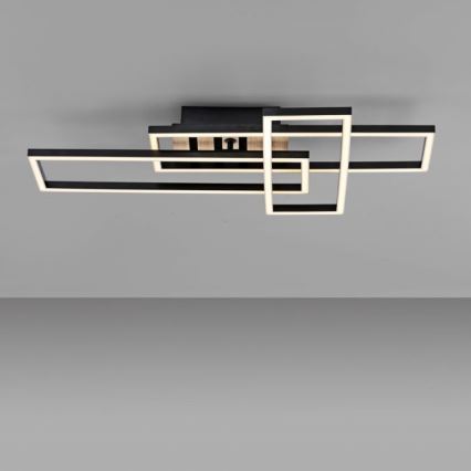 JUST LIGHT. 14051-79 - LED-plafondlamp AKUSTIKA LED/20,5W/230V eiken/zwart