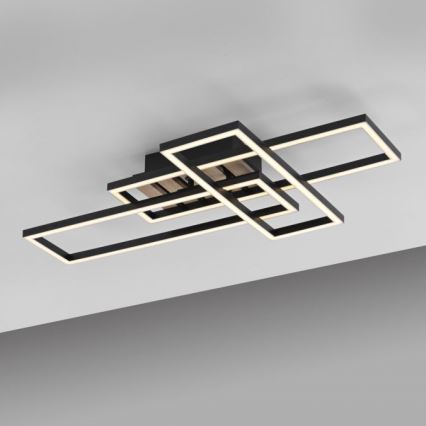 JUST LIGHT. 14051-79 - LED-plafondlamp AKUSTIKA LED/20,5W/230V eiken/zwart