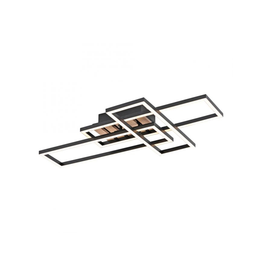 JUST LIGHT. 14051-79 - LED-plafondlamp AKUSTIKA LED/20,5W/230V eiken/zwart