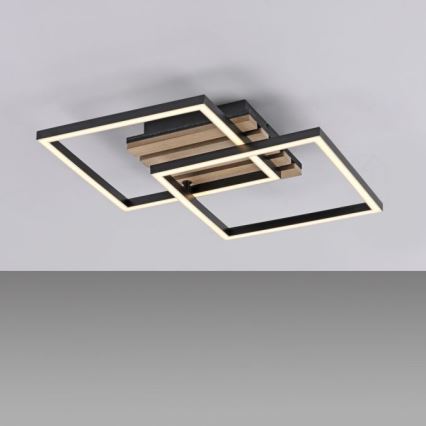 JUST LIGHT. 14053-79 - LED-plafondlamp AKUSTIKA LED/15W/230V eiken/zwart