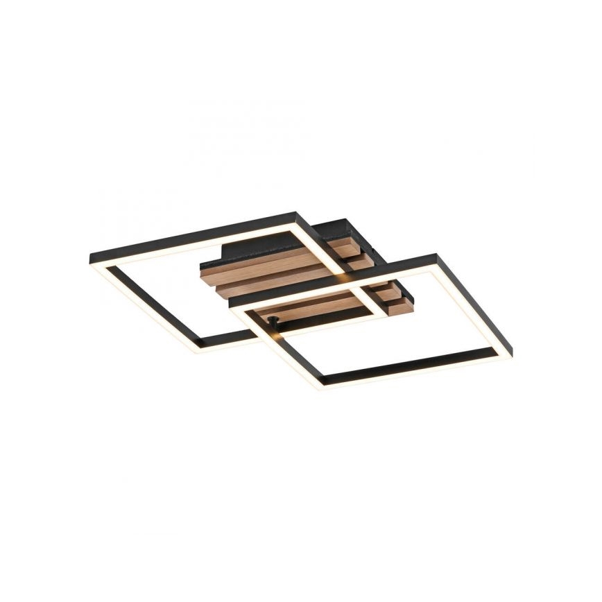 JUST LIGHT. 14053-79 - LED-plafondlamp AKUSTIKA LED/15W/230V eiken/zwart