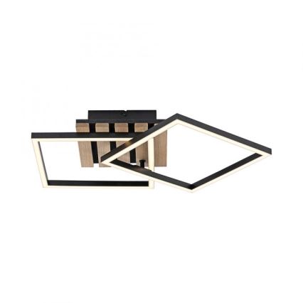 JUST LIGHT. 14053-79 - LED-plafondlamp AKUSTIKA LED/15W/230V eiken/zwart