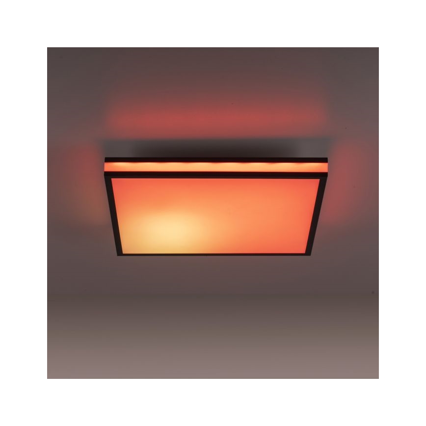 JUST LIGHT. 14110-18 - LED RGBW Dimbare plafondlamp MARIO BLACK LED/19,5W/230V 2700-5000K + afstandsbediening