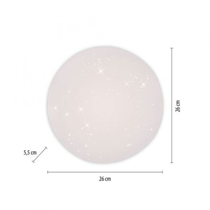 JUST LIGHT. 14275-16 - LED Plafondlamp URANUS LED/10W/230V diameter 26 cm wit