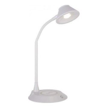 JUST LIGHT. 14414-16 - LED Dimbare flexibele tafellamp met draadloos opladen PUCKI LED/4,5W/230V wit