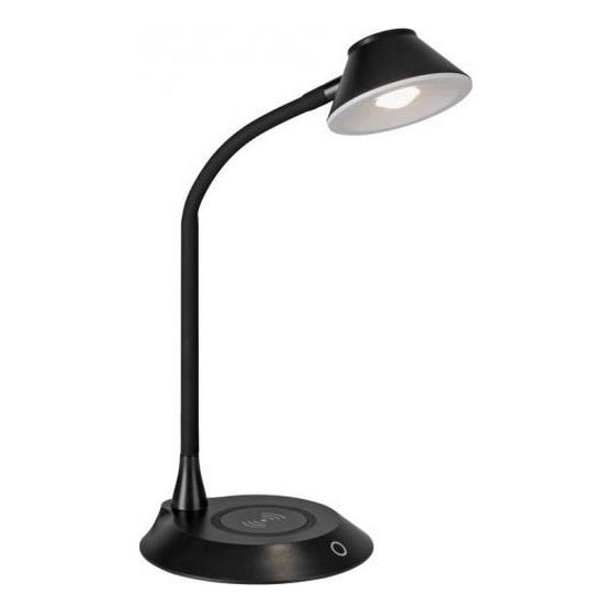JUST LIGHT. 14414-18 - Dimbare flexibele bureaulamp met draadloos opladen PUCKI LED/4,5W/230V zwart