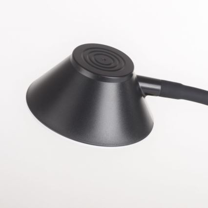 JUST LIGHT. 14414-18 - Dimbare flexibele bureaulamp met draadloos opladen PUCKI LED/4,5W/230V zwart