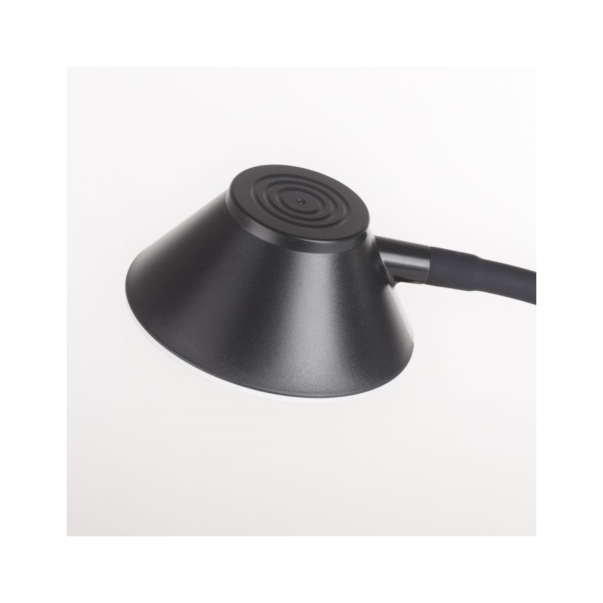 JUST LIGHT. 14414-18 - Dimbare flexibele bureaulamp met draadloos opladen PUCKI LED/4,5W/230V zwart
