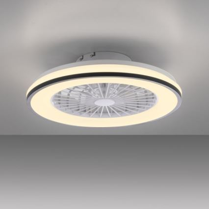 JUST LIGHT. 14447-18 - LED RGBW Dimbare plafondventilator met verlichting LENO LED/44W/230V 3000-6500K Ø 48,6 cm wit + afstandsbediening