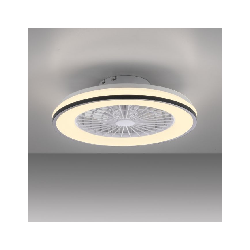 JUST LIGHT. 14447-18 - LED RGBW Dimbare plafondventilator met verlichting LENO LED/44W/230V 3000-6500K Ø 48,6 cm wit + afstandsbediening
