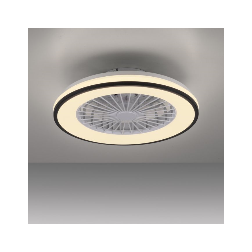 JUST LIGHT. 14447-18 - LED RGBW Dimbare plafondventilator met verlichting LENO LED/44W/230V 3000-6500K Ø 48,6 cm wit + afstandsbediening