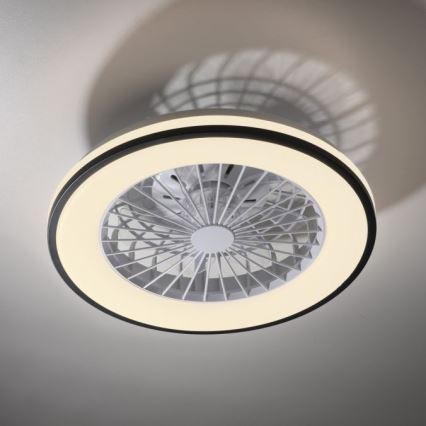 JUST LIGHT. 14447-18 - LED RGBW Dimbare plafondventilator met verlichting LENO LED/44W/230V 3000-6500K Ø 48,6 cm wit + afstandsbediening