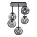 JUST LIGHT. 14602-18 - Hanglamp met vaste pendel WIDOW 5xE14/25W/230V zwart