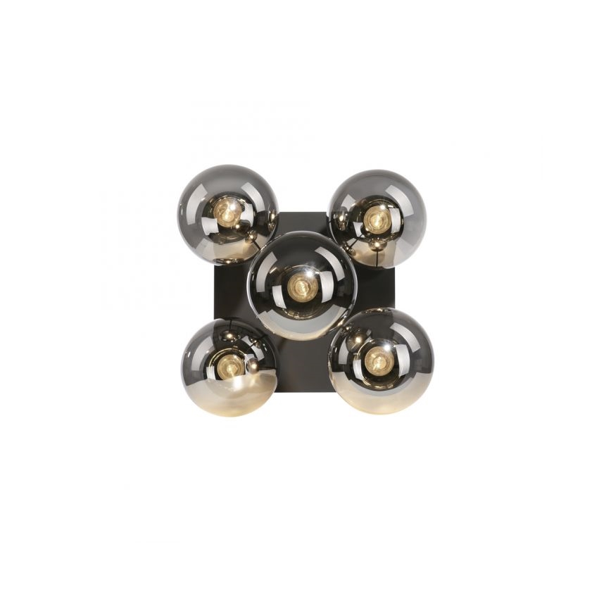 JUST LIGHT. 14602-18 - Hanglamp met vaste pendel WIDOW 5xE14/25W/230V zwart