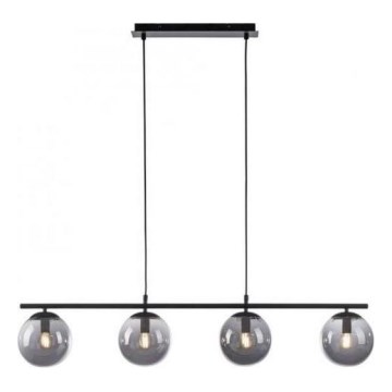 JUST LIGHT. 14604-18 - Hanglamp aan een koord WIDOW 4xE14/25W/230V zwart