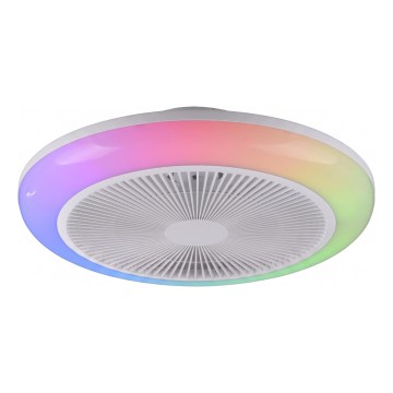JUST LIGHT. 14623-16 - LED RGBW dimbare plafondventilator met verlichting BRENDA LED/22W/230V 3000-6000K Ø 46 cm wit + afstandsbediening