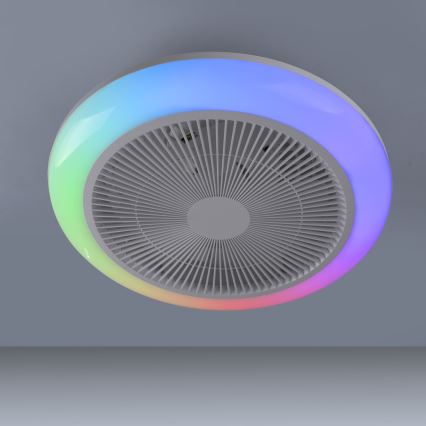 JUST LIGHT. 14623-16 - LED RGBW dimbare plafondventilator met verlichting BRENDA LED/22W/230V 3000-6000K Ø 46 cm wit + afstandsbediening