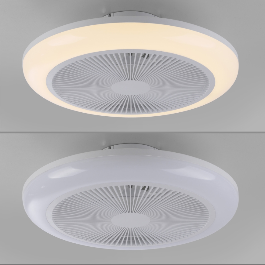 JUST LIGHT. 14623-16 - LED RGBW dimbare plafondventilator met verlichting BRENDA LED/22W/230V 3000-6000K Ø 46 cm wit + afstandsbediening
